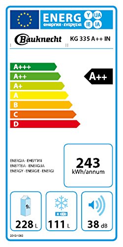 bauknecht kg335 kuehl-gefrier-kombination