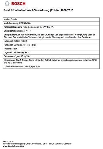 Bosch Kühl-Gefrier-Kombination 