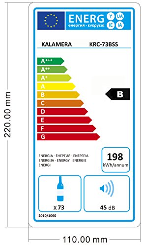 Design Weinkühlschrank Kalamera KRC-73BSS